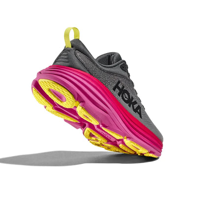 Hoka Bondi 8 Women’s Sneakers – Grey/Pink