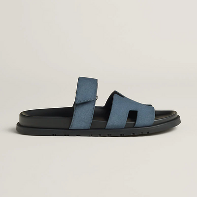 Hermès Chypre Suede Sandal – Navy Blue