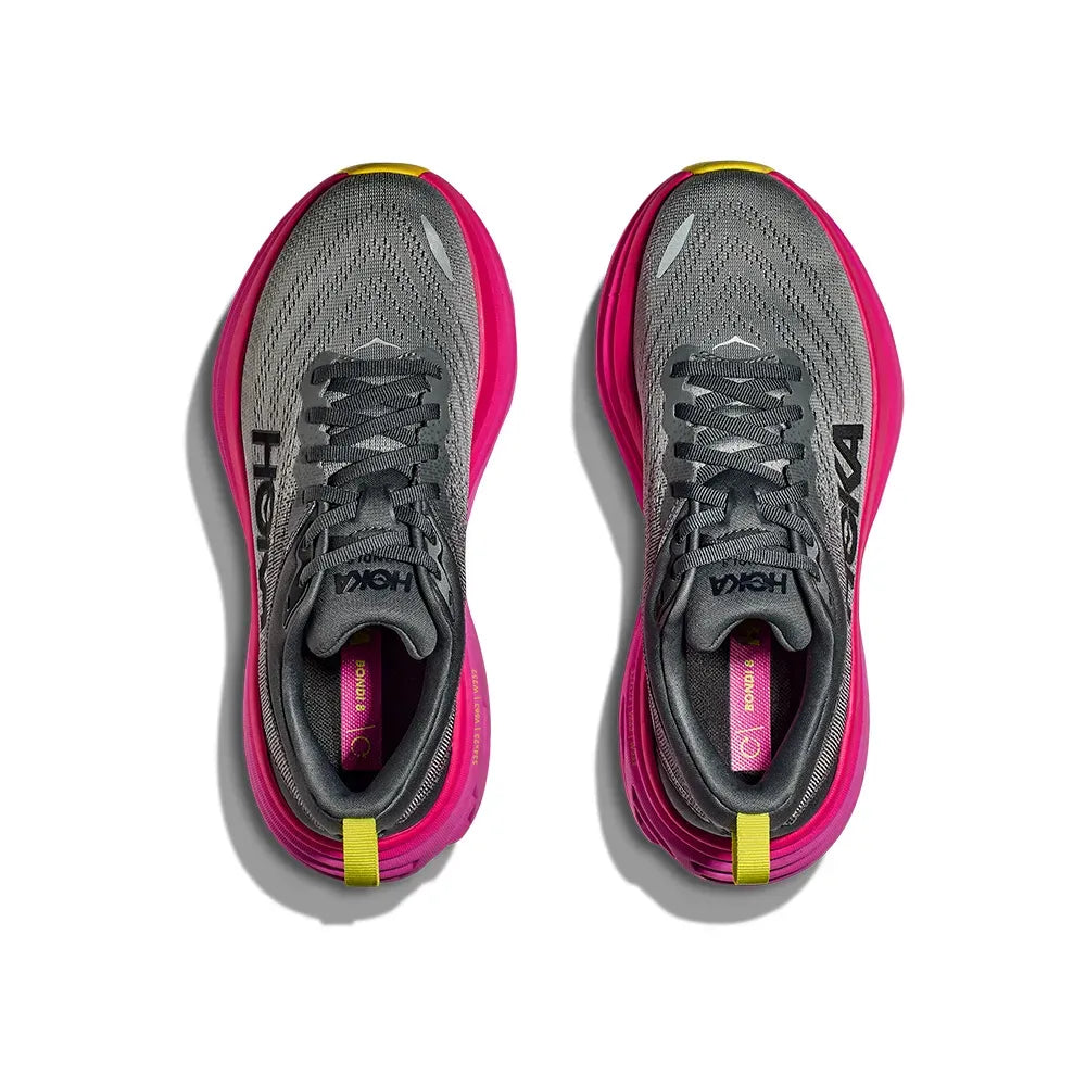 Hoka Bondi 8 Women’s Sneakers – Grey/Pink