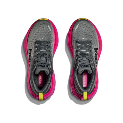 Hoka Bondi 8 Women’s Sneakers – Grey/Pink