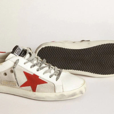 Golden Goose LTD Super-Star White Red Star