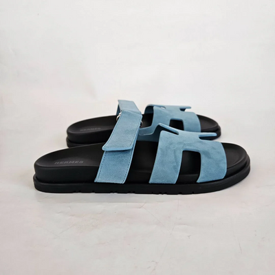 Hermès Chypre Suede Sandal – Light Blue