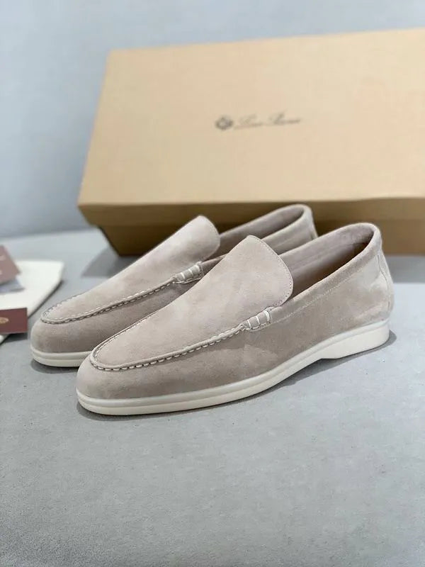 Loro Piana Summer Walk Loafers – Beige Suede