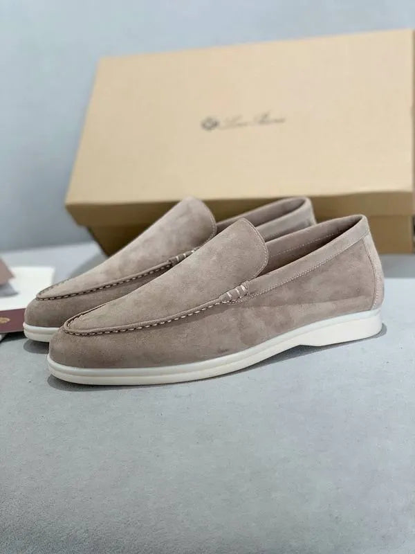 Loro Piana Summer Walk Loafers – Beige Suede