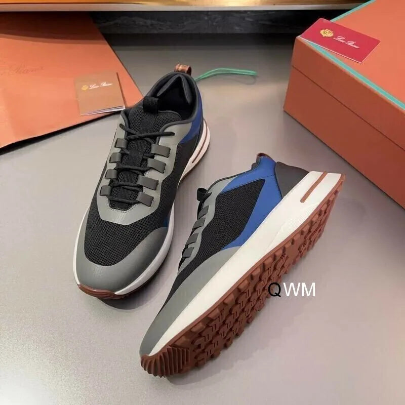 Loro Piana 360 Flexy Walk Sneakers – Grey & Blue